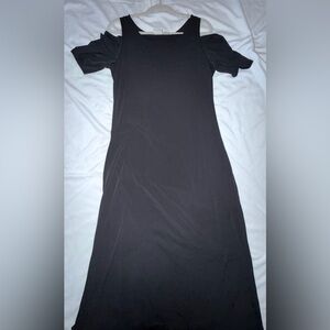 Chico's Black Cold-Shoulder Maxi Dress